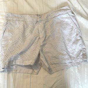 White detailed shorts!